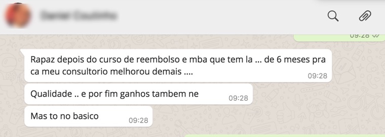 Médico conta que o consultório melhorou muito depois do curso de reembolso
